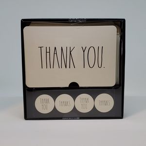 NWT Rae Dunn Thank You Cards Stickers Set